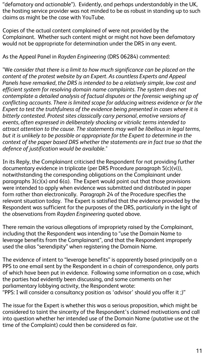 OpticalExpressRuinedMyLife.co.uk - Nominet Decision